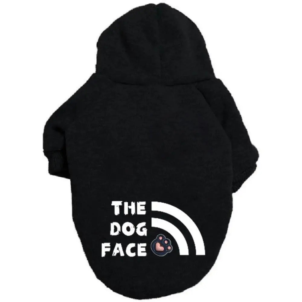 犬用 服 秋用 ペット サモエド 大型犬 保温 裏起毛 パーカー ID3601 ブラック / XS