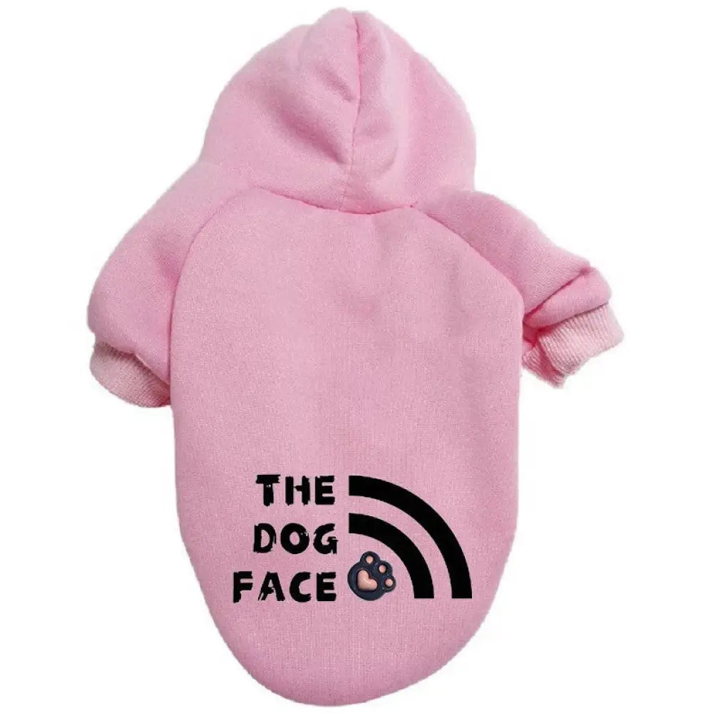 犬用 服 秋用 ペット サモエド 大型犬 保温 裏起毛 パーカー ID3601 ピンク / XS