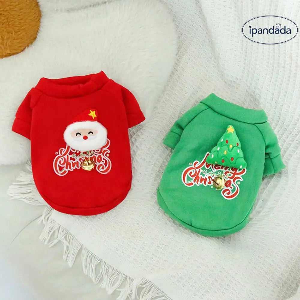 犬用 クリスマス セーター スウェット ビション フリーゼ テディ ベア 猫用 冬 保温 厚手 クリスマス ニット セーター 小型犬 ID3124