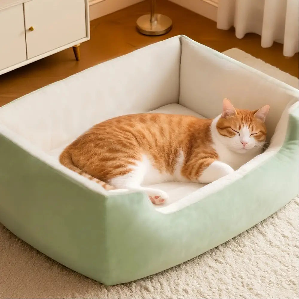 犬用・猫用 冬用 保温ペットベッド 猫ちゃんの安心感ベッド 四季対応 中・大型ペットベッド ベッド・ハウス ID2144 ブラウン / XS 40*30cm ペット用品>ベッド・ハウス