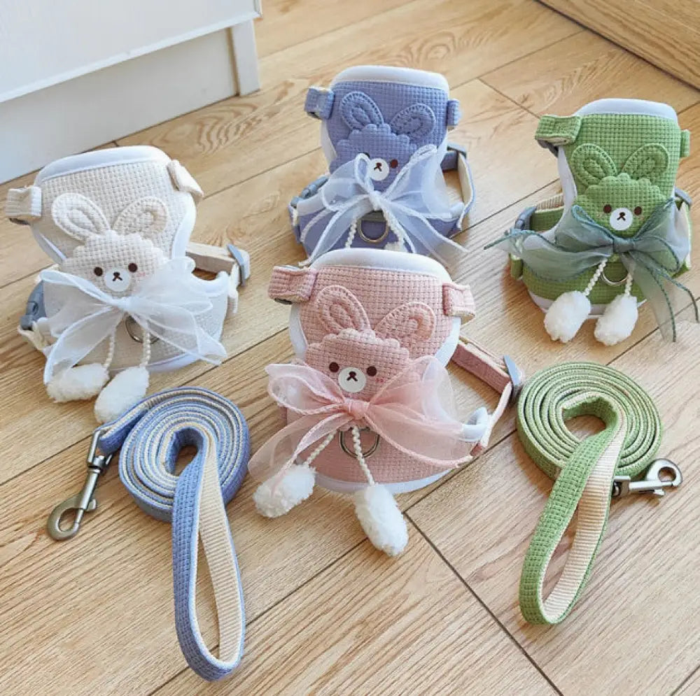 犬用 ペット用 ハーネス リード 小型 犬・猫対応 散歩 お出かけ 簡単装着 おしゃれ かわいい 可愛い ハーネス 犬具 ID4387 ペット用品＞ハーネス・リード