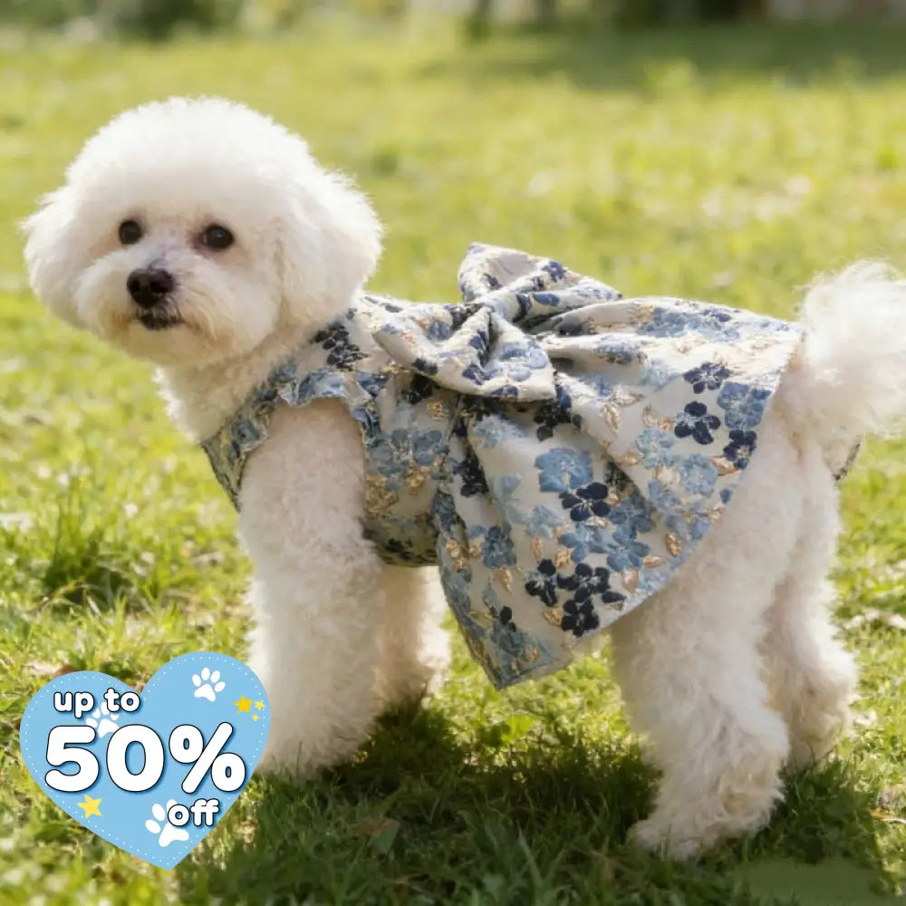 犬用 ペットウェア 夏の新作 フローラル プリンセス ドレス タンクトップ テディベア ビションフリーゼ 小型犬用 可愛い ワンピース ID4607 写真通り / XS