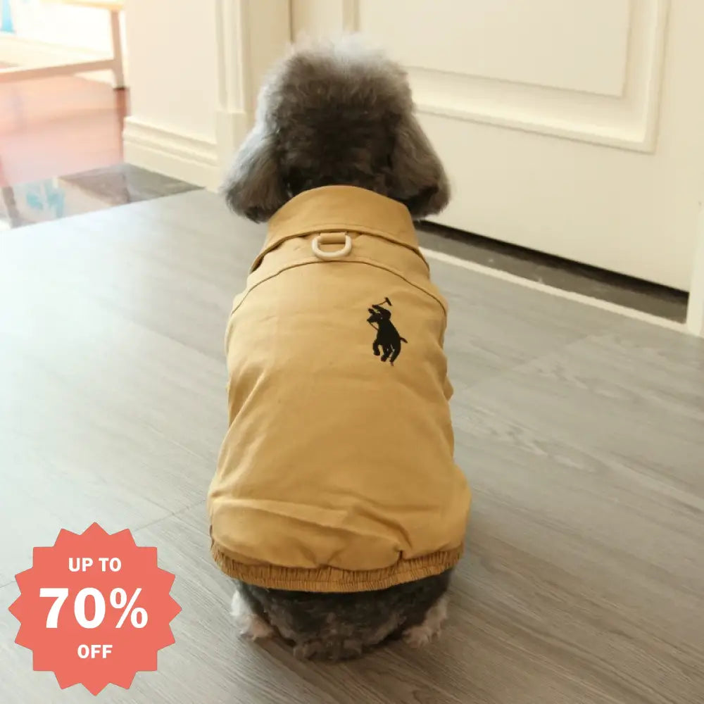 犬用 秋冬 保温 カジュアルジャケット ビションフリーゼ テディベア ペットウェア 冬用 小型犬 ID3249 ブラウン / S