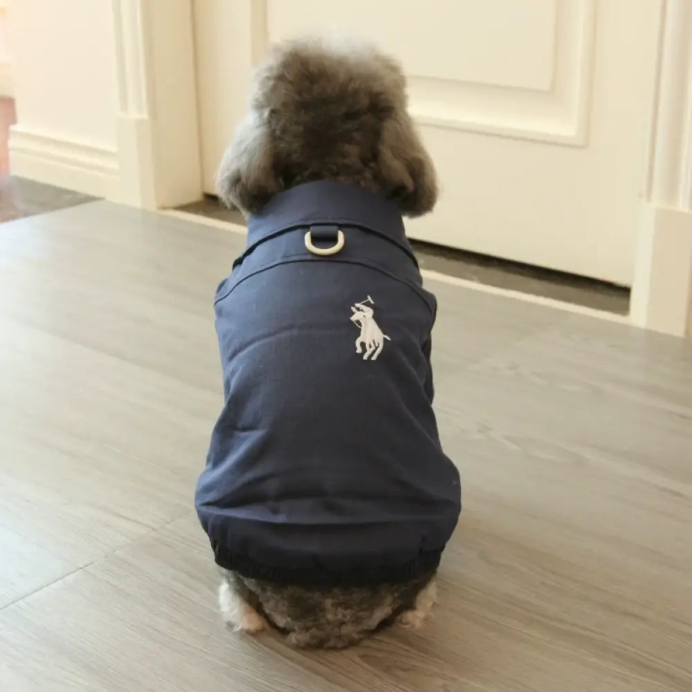 犬用 秋冬 保温 カジュアルジャケット ビションフリーゼ テディベア ペットウェア 冬用 小型犬 ID3249 ネイビー / S