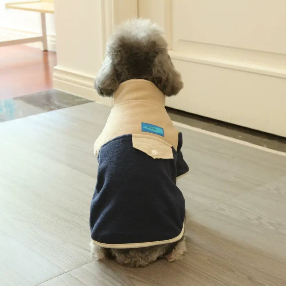 犬用 秋冬服 ダブルフェイス フリース スウェットシャツ ペットウェア 秋冬用 ビション・フリーゼ テディベア 犬用服 ID3555 ベージュ / S