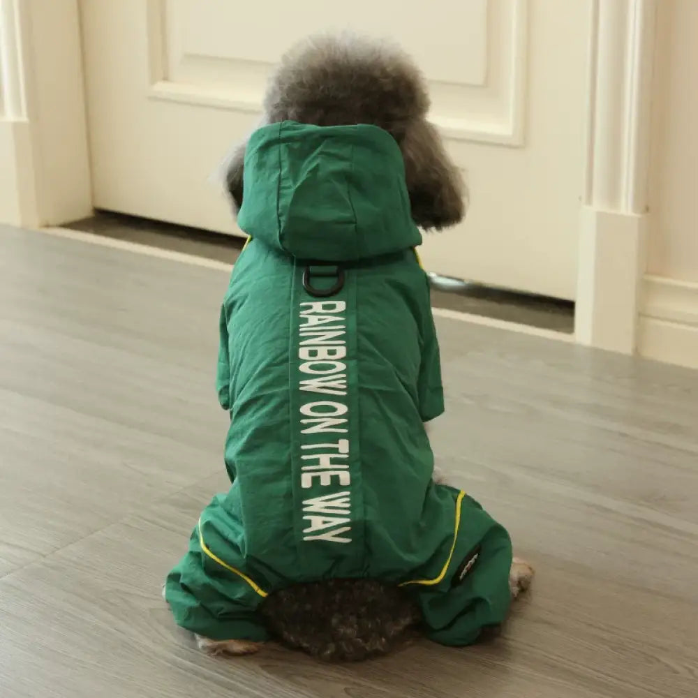 犬用 秋冬服 フルボディ コート ペットウェア 小型犬用 ビション・フリーゼ テディベア 冬用 服 ID3557 グリーン / S