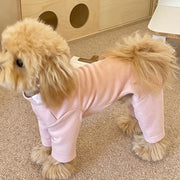 犬用 秋冬 新作 デロン 超柔らか 保温 ストレッチ オールインワン 四足服 小型犬 冷え防止 ルームウェア ID3440