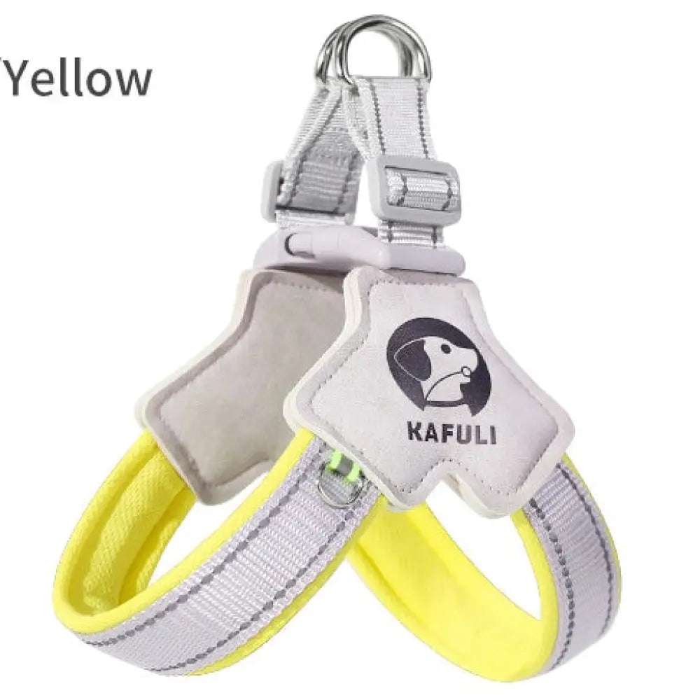 犬用 リード ハーネス お出かけ用品 フレンチブルドッグ ボストンテリア テディベア ボーダーコリー コーギー ビーグル ポメラニアン ID2198 イエロー / S / ハーネス ペット用品>ハーネス・リード