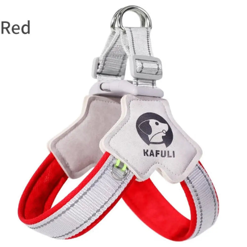 犬用 リード ハーネス お出かけ用品 フレンチブルドッグ ボストンテリア テディベア ボーダーコリー コーギー ビーグル ポメラニアン ID2198 レッド / S / ハーネス ペット用品>ハーネス・リード
