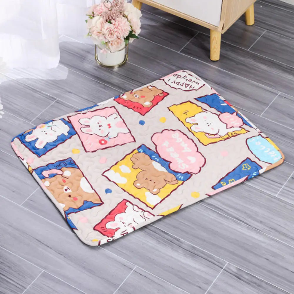 犬用 睡眠マット ドッグベッド 猫用 マット ペットマット ペット用ベッド 四季対応 ペットハウス ID2337 タイプ① / 40*30cm