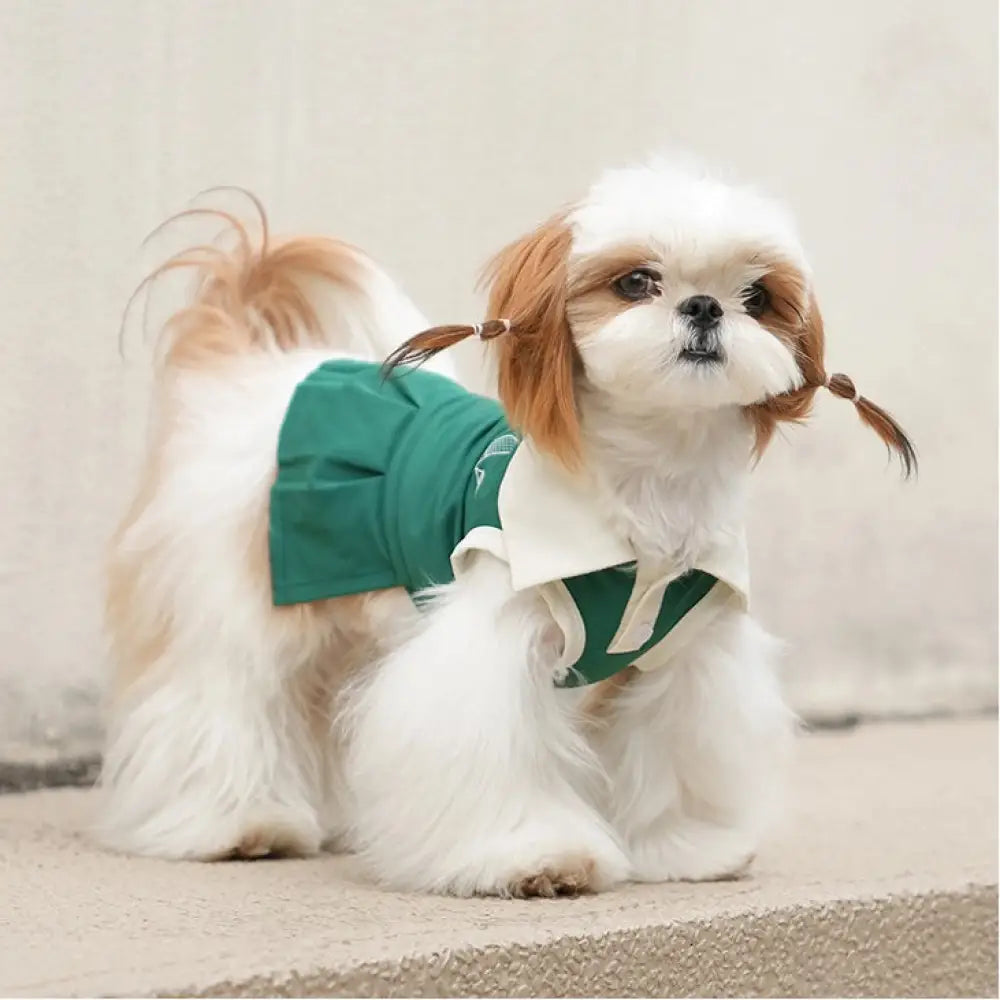 犬用 テニス スポーツ ワンピース ペット 夏用 服 かわいい 甘い 卸売り ノースリーブ ドッグウェア ID1876