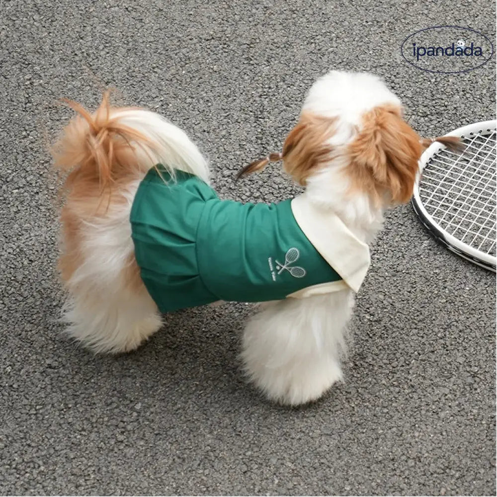 犬用 テニス スポーツ ワンピース ペット 夏用 服 かわいい 甘い 卸売り ノースリーブ ドッグウェア ID1876