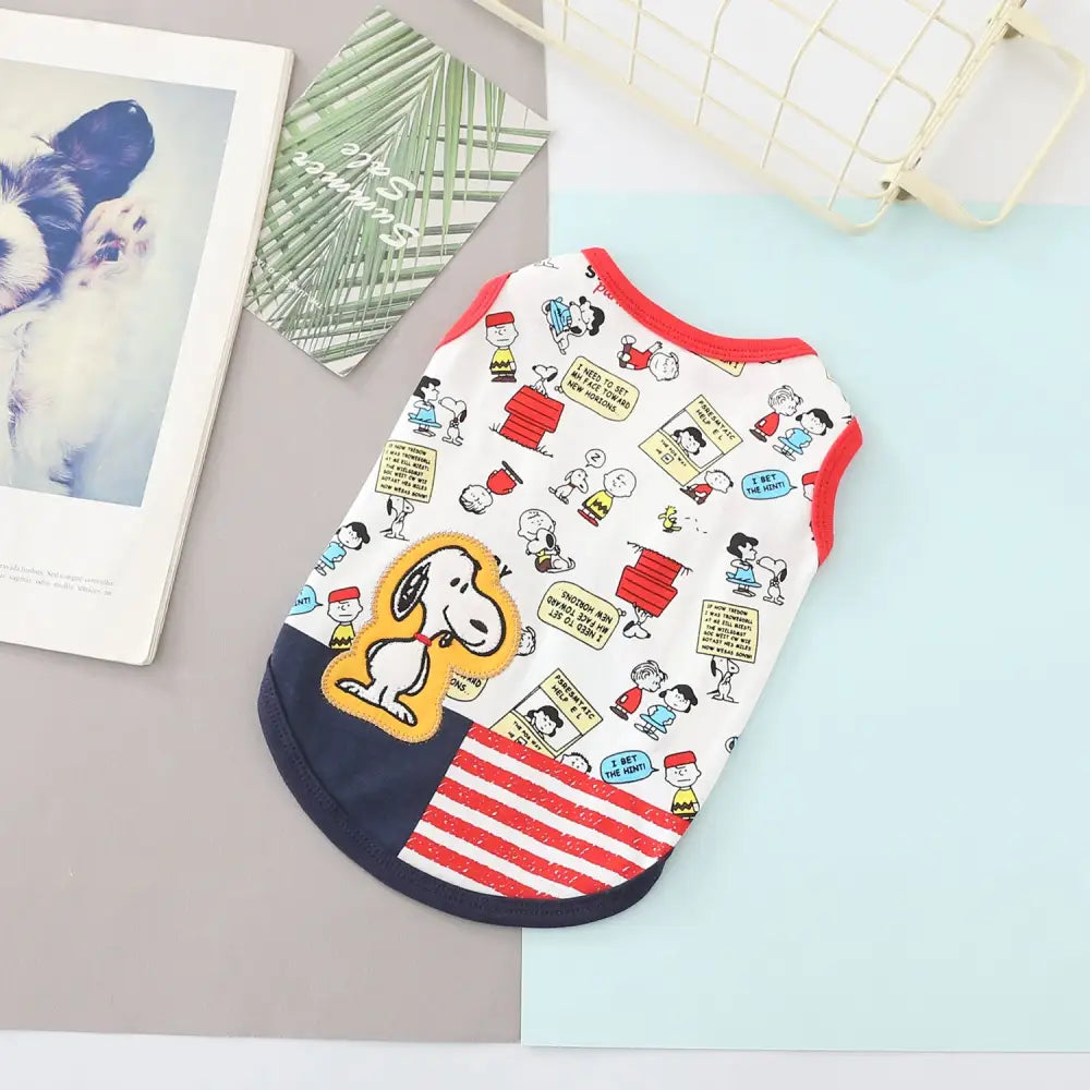 犬用 ツーレグ スヌーピー ペット服 犬服 ベスト 小型犬 秋冬 かわいい ペットウェア キャラクター ID4004 写真通り / XS