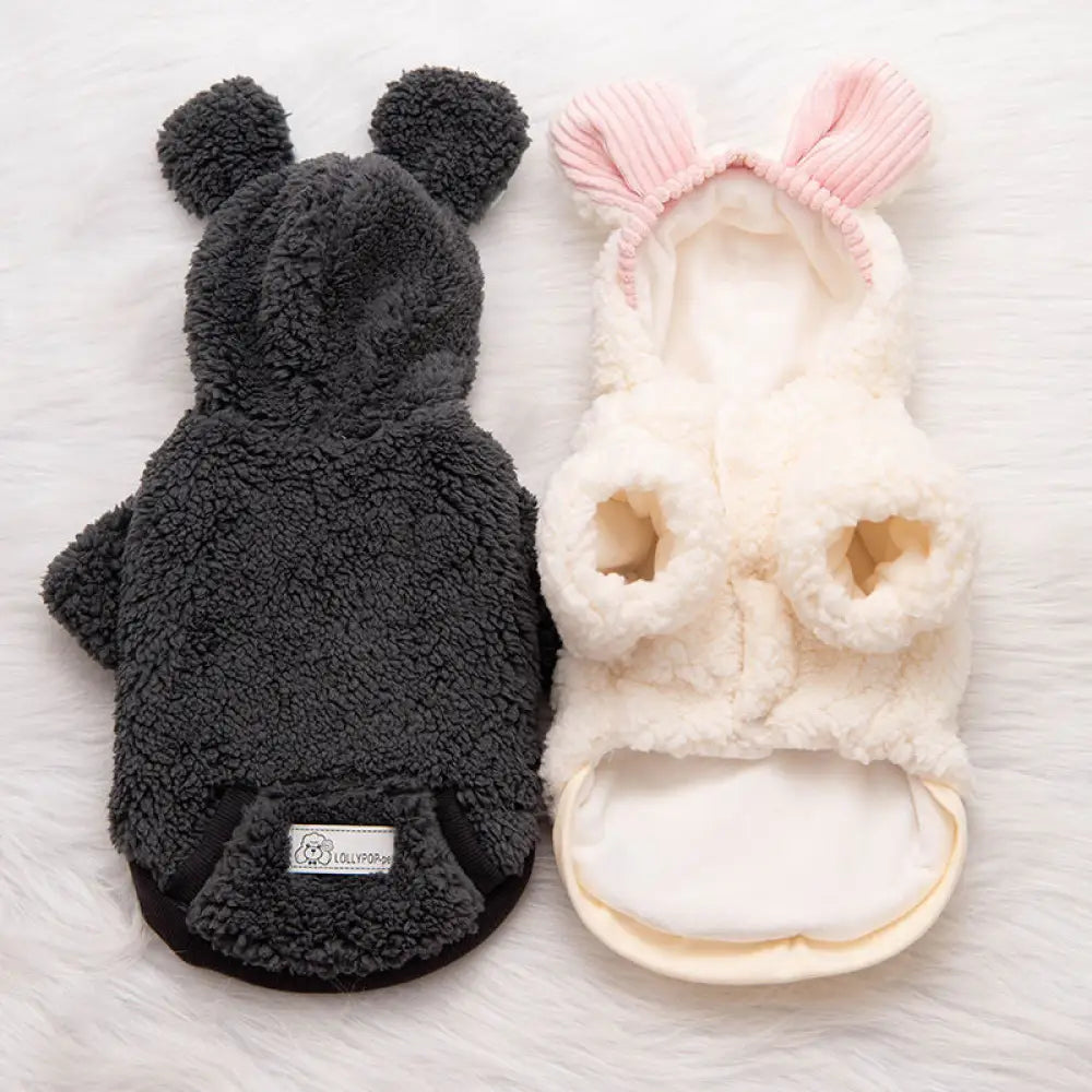犬用ウェア 秋用 厚手 フリース コーギー服 テディ ベア ポメラニアン 小型犬 猫用 ペット服 ID2394