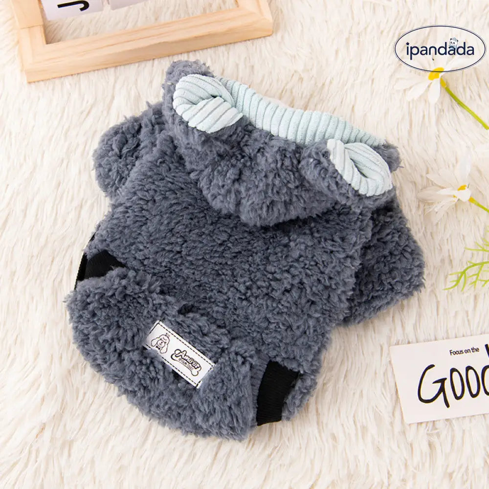 犬用ウェア 秋用 厚手 フリース コーギー服 テディ ベア ポメラニアン 小型犬 猫用 ペット服 ID2394