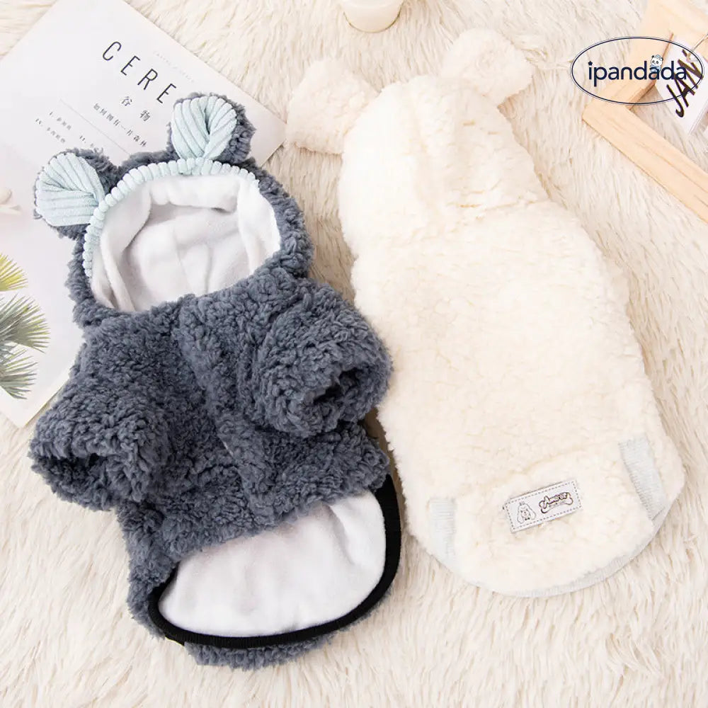 犬用ウェア 秋用 厚手 フリース コーギー服 テディ ベア ポメラニアン 小型犬 猫用 ペット服 ID2394