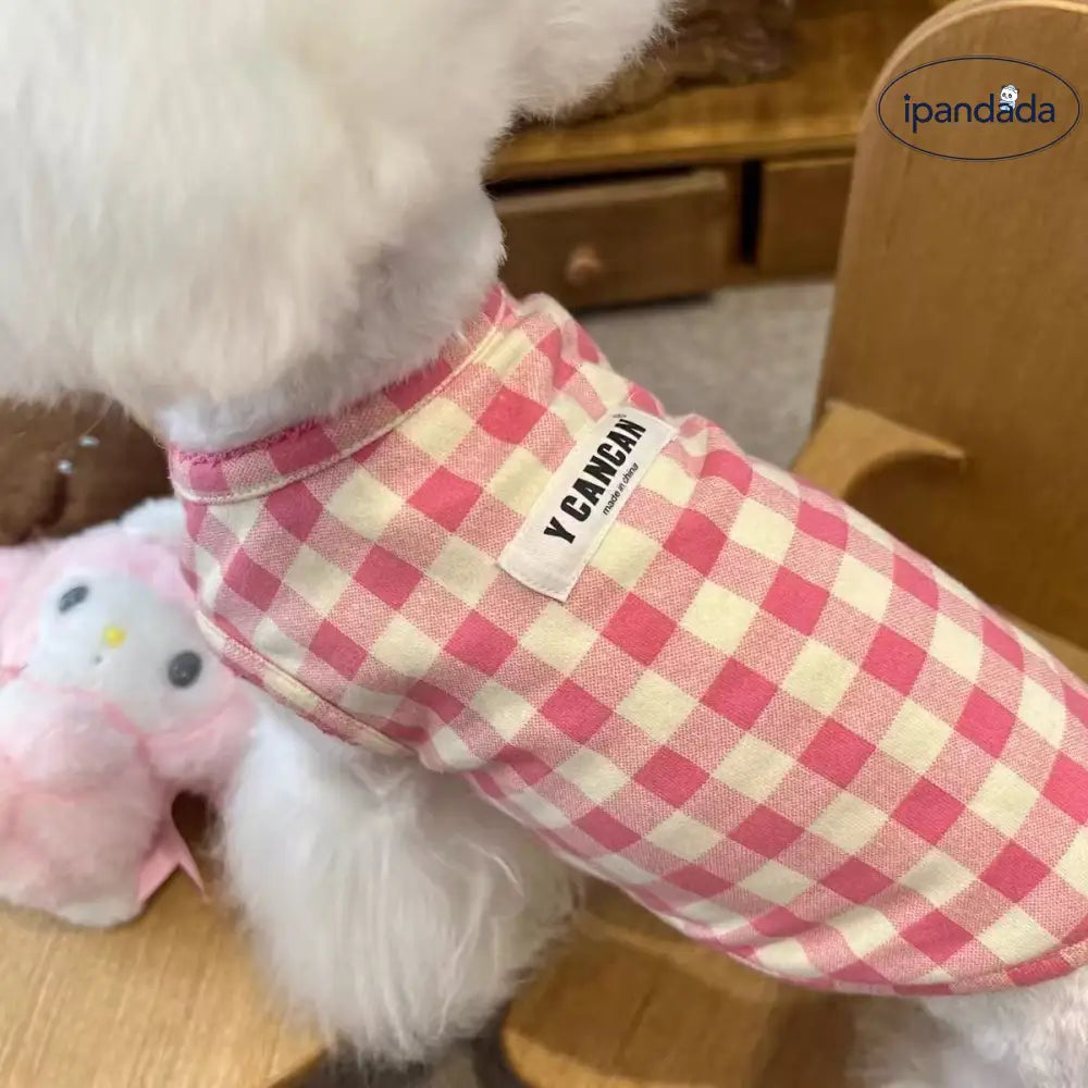 犬の服 チェック柄 ベスト 犬 猫 用 服 肌触り良い マルチーズ シーズー ヨークシャー ビション フレンチ ブルドッグ シュナウザー ID4459 ペット用品＞ウェア