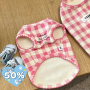 犬の服 チェック柄 ベスト 犬 猫 用 服 肌触り良い マルチーズ シーズー ヨークシャー ビション フレンチ ブルドッグ シュナウザー ID4459 ピンク / S ペット用品＞ウェア