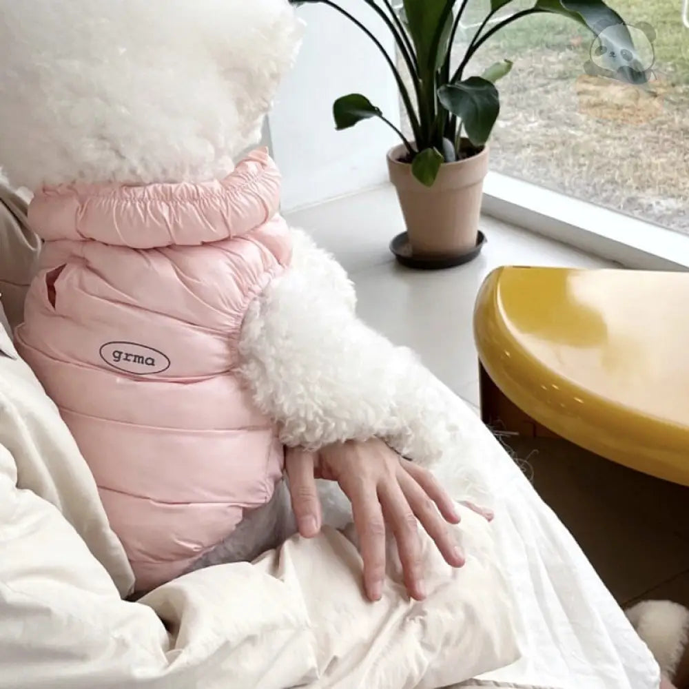 犬の服 ダウンベスト コート 小型犬 ジャケット ドッグウェア ペット おしゃれ かわいい 防寒 防風 寒さ対策 トイプードル チワワ ピンク / XS（対応体重0.65-1.2KG） ペット用品＞ウェア