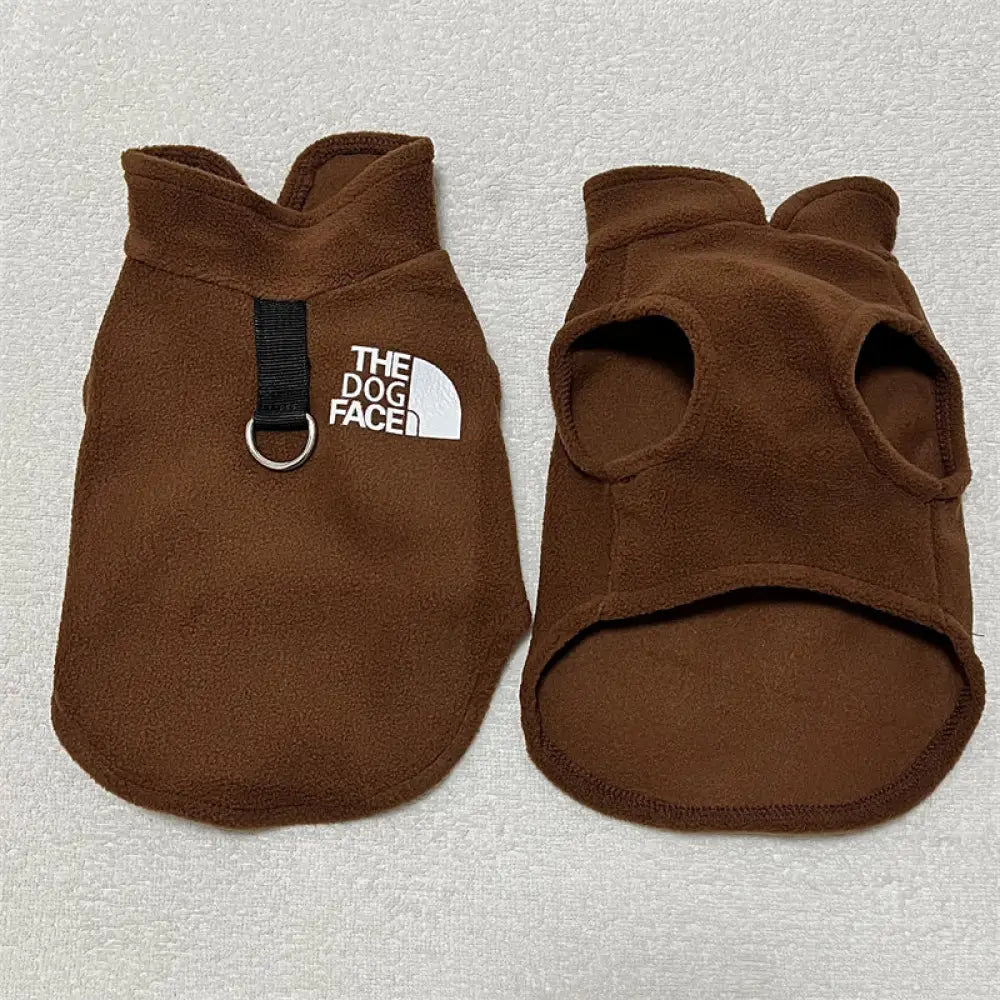 犬の服 ドッグフェイス リードフック付き ベスト S~2XL 犬服 the dog face ペットウェア 中ボア おしゃれ 可愛い 防寒 ブラウン / S ペット用品＞ウェア
