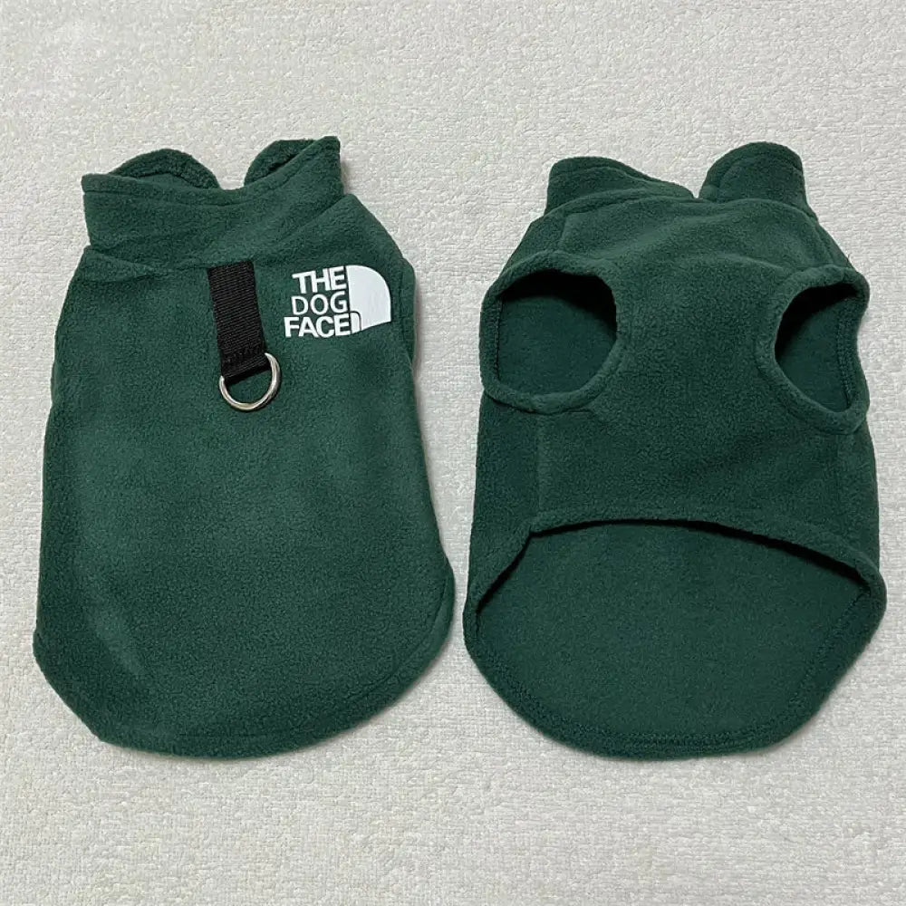 犬の服 ドッグフェイス リードフック付き ベスト S~2XL 犬服 the dog face ペットウェア 中ボア おしゃれ 可愛い 防寒 グリーン / S ペット用品＞ウェア