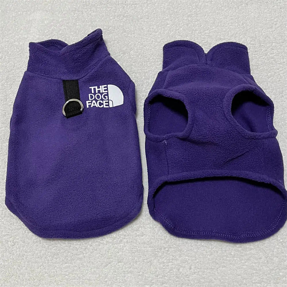 犬の服 ドッグフェイス リードフック付き ベスト S~2XL 犬服 the dog face ペットウェア 中ボア おしゃれ 可愛い 防寒 パープル / S ペット用品＞ウェア
