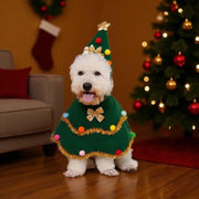 犬のクリスマス コスチューム 子犬用 クリスマス ケープ コスチューム 可愛い ネコ 服 クリスマス パーティー 役割遊び ID2749
