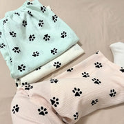 ID604 レディース 猫 肉球 パジャマパンツ 夏 薄手 長ズボン ゆったり ルームウェア パンツ インスタ映え ハイウエスト ワイドパンツ 散歩用 春夏秋 レディース＞ボトムス