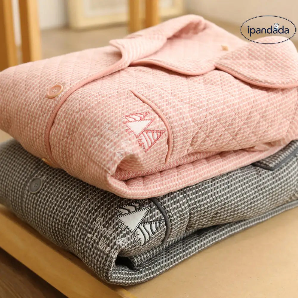 レディース パジャマ 冬用 コットン インサート 厚手 保温 シンプル ゆったり ルームウェア カップルセット カップル クリスマス ギフト ID3156 コーディネート＞ペアルック