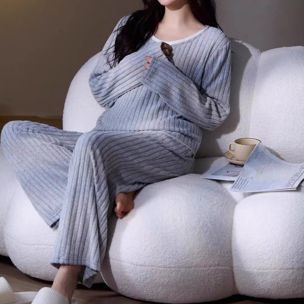 レディース パジャマ セット 2点セット ゆったり 春秋用 長袖 シンプル 韓国風 ルームウェア ワイドフィット セットアップ ID4511 タイプ② / M レディース＞セットアップ