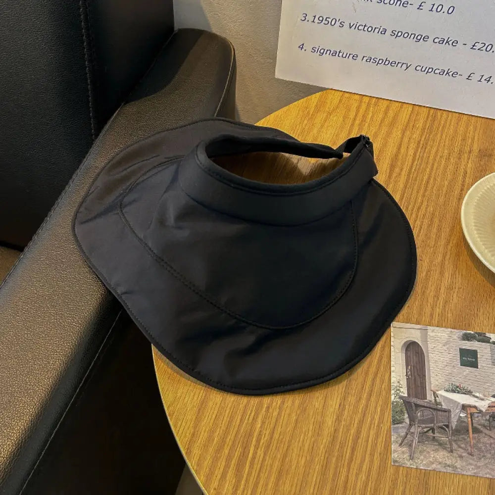 ID1481 レディース 遮光サンハット UVカット 折りたたみ ツバ広 コンパクトロール アウトドア 帽子 おしゃれ 軽量 通気性 日焼け防止 2色 ブラック / 55cm-60cm インテリア雑貨＞ファッション雑貨