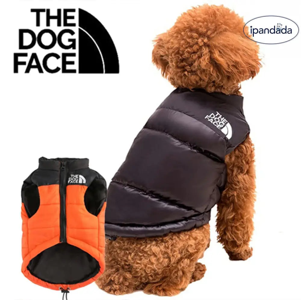 犬服 冬 暖かい 防寒 ダウンベスト ファスナー ベスト 着せやすい ドッグウェア 小型犬 中型犬 散歩 かっこいい 簡単着脱 アウター THE DOG FACE 男の子 女の子 ペット用品＞ウェア