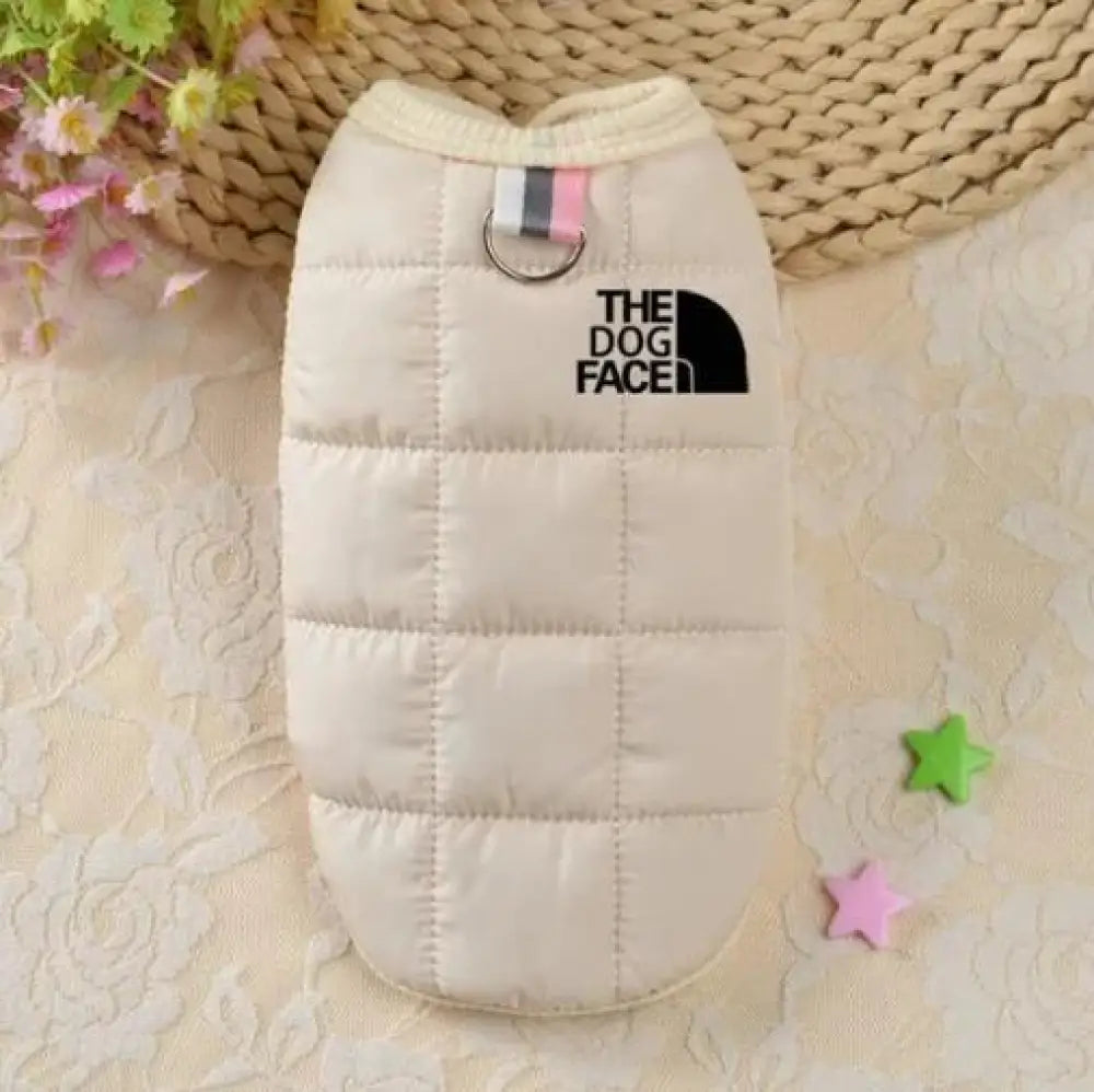 犬の服 ドッグフェイス リードフック付き ベスト コート XS~2XL 犬服 the dog face ペットウェア アウター 中ボア おしゃれ 可愛い 小型犬 中型 衣装 ホワイト / XS ペット用品＞ウェア