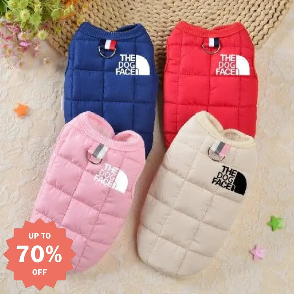 犬の服 ドッグフェイス リードフック付き ベスト コート XS~2XL 犬服 the dog face ペットウェア アウター 中ボア おしゃれ 可愛い 小型犬 中型 衣装 ペット用品＞ウェア