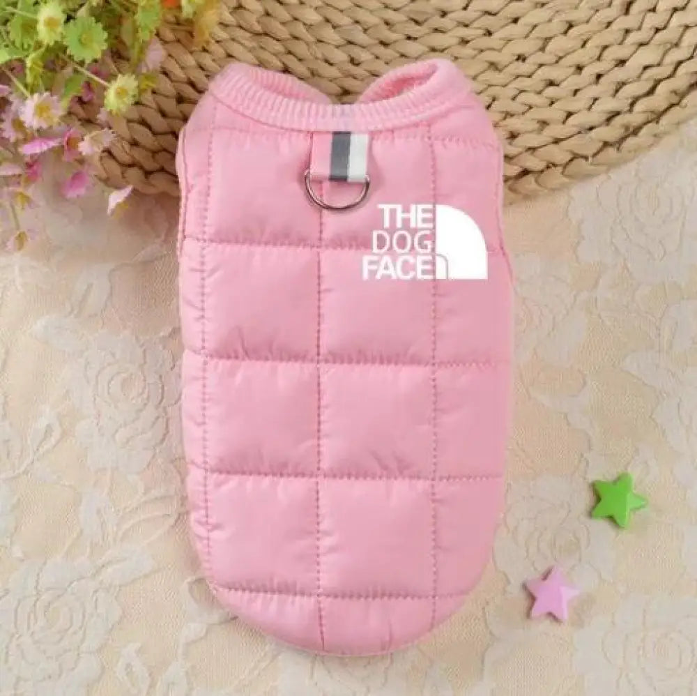 犬の服 ドッグフェイス リードフック付き ベスト コート XS~2XL 犬服 the dog face ペットウェア アウター 中ボア おしゃれ 可愛い 小型犬 中型 衣装 ピンク / XS ペット用品＞ウェア