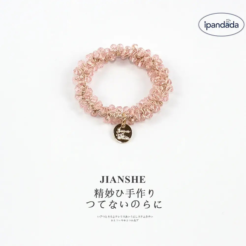 ヘアゴム きらり ガラスビーズ パール  可愛い おしゃれ アクセサリー ヘアアクセサリー 華やか 大人 まとめ髪 髪留め プレゼント ID2312