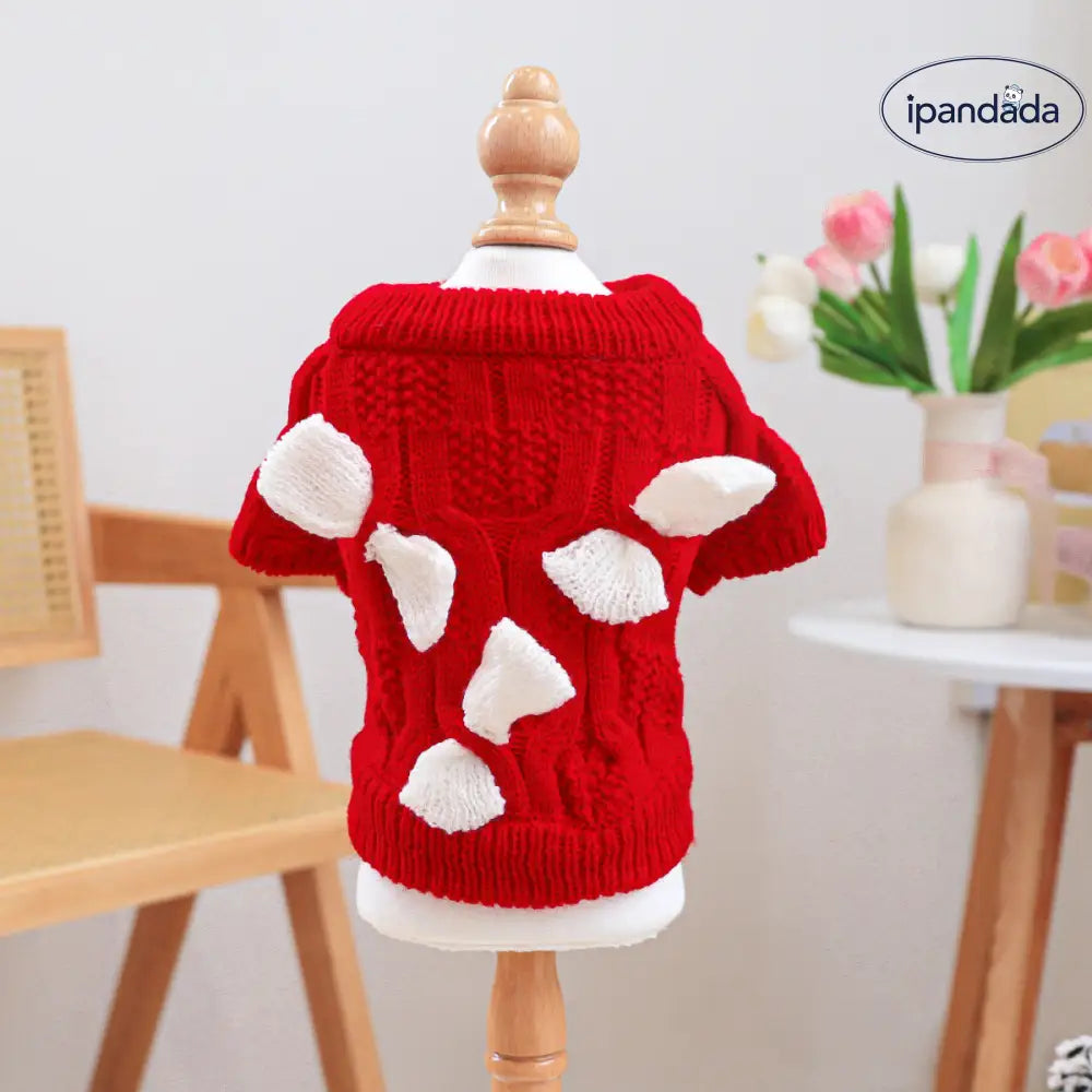人気商品 ペット用 ペット服 秋冬用 小型犬 猫用 秋冬 リボン セーター 厚手 保温 中小型犬用 新作ファッション ID2352