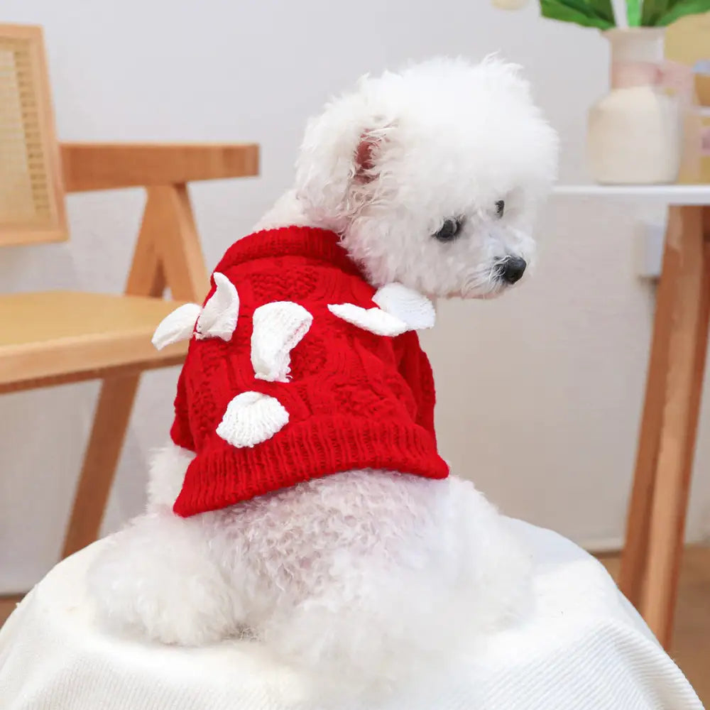 人気商品 ペット用 ペット服 秋冬用 小型犬 猫用 秋冬 リボン セーター 厚手 保温 中小型犬用 新作ファッション ID2352