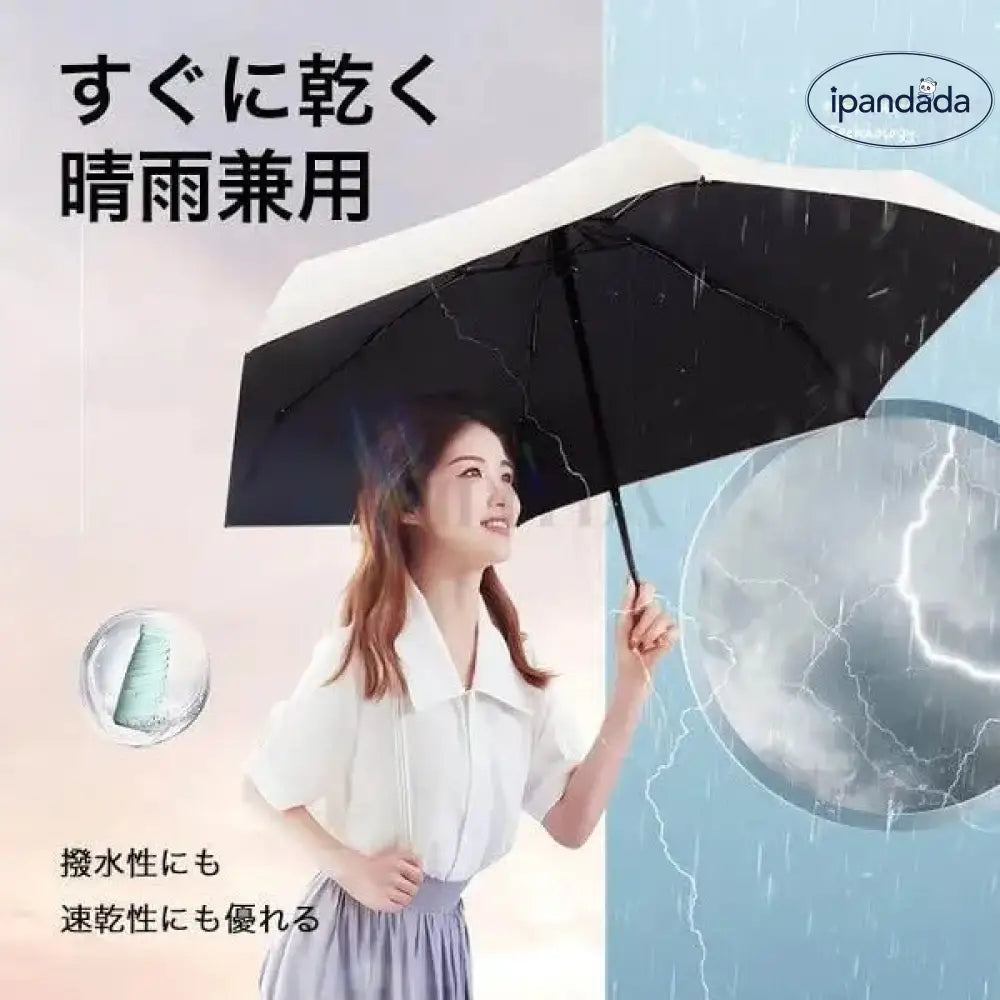 ID1218 人気の軽量で丈夫 携帯用 UVカット UPF50 + 折りたたみ 晴雨兼用 超速乾 日傘 UVカット 紫外線防止 晴雨兼用 折りたたみ傘 女性用 コンパクト 軽量 携帯便利 遮陽 プレミアム 高密度 遮熱 おしゃれ
