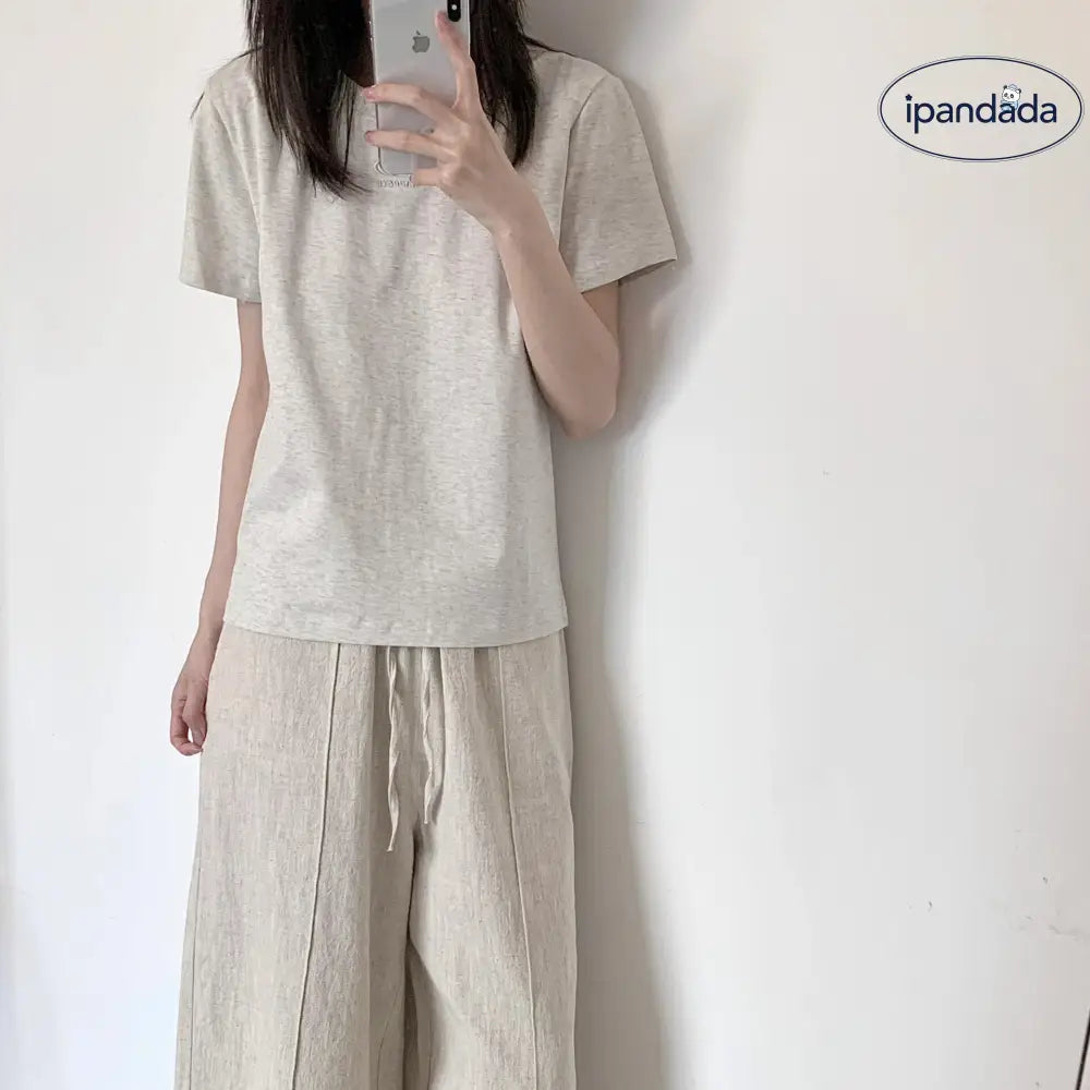 ID1269 【レトロモダン】レディーススポーツTシャツ 夏用 正シルエット 吸汗速乾 おしゃれ シンプルデザイン 外出着＞トップス