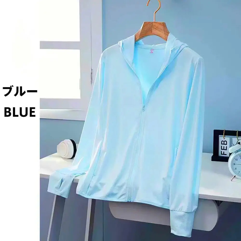 ID1702 日焼け防止 UVカットUPF50 + 超軽量ストレッチウェア 接触冷感・通気性抜群 3D立体裁断 5サイズ展開（S～4XL） シルク肌触り 洗濯機OK アウトドア/通勤/レジャー対応