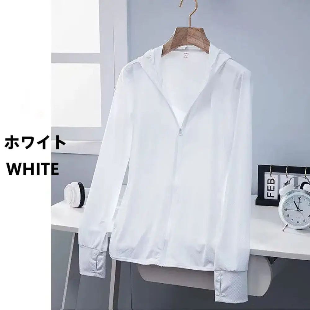 ID1702 日焼け防止 UVカットUPF50 + 超軽量ストレッチウェア 接触冷感・通気性抜群 3D立体裁断 5サイズ展開（S～4XL） シルク肌触り 洗濯機OK アウトドア/通勤/レジャー対応