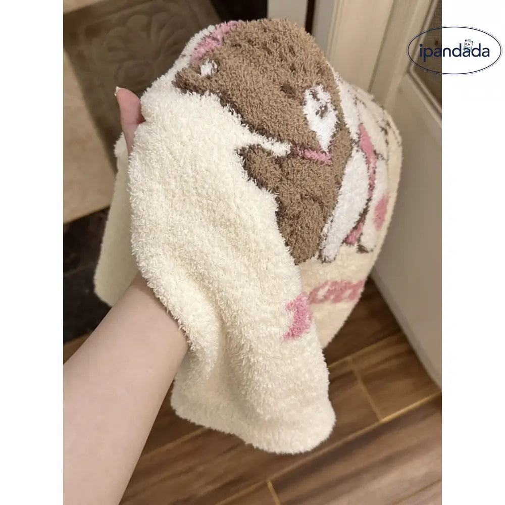 かわいい 少女 キティ猫 フリース パジャマ レディース 秋冬 新作 フリース裏起毛 厚手 保温 ホームウェア セットアップ 暖かい 柔らかい 快適 おしゃれ ルームウェア ID3007 レディース＞セットアップ