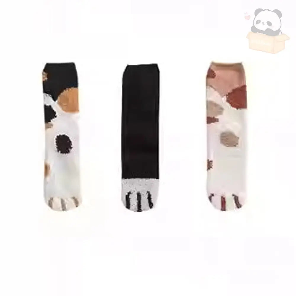 ルームソックス 厚手 猫柄 6足セット 靴下 ソックス かわいい にゃんこ ふわふわ あったか ネコちゃんデザイン もこもこ 冬 レディース プレゼント 3点セットA / フリー グッズ＞ソックス