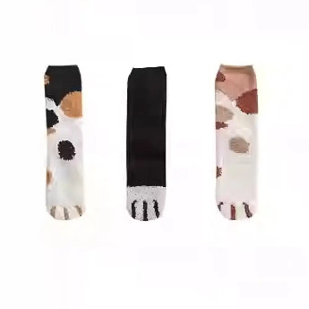 ルームソックス 厚手 猫柄 6足セット 靴下 ソックス かわいい にゃんこ ふわふわ あったか ネコちゃんデザイン もこもこ 冬 レディース プレゼント 3点セットA / フリー グッズ＞ソックス
