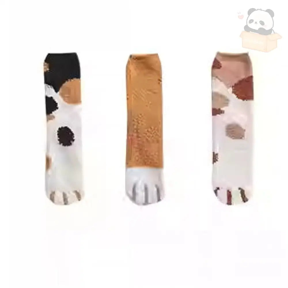 ルームソックス 厚手 猫柄 6足セット 靴下 ソックス かわいい にゃんこ ふわふわ あったか ネコちゃんデザイン もこもこ 冬 レディース プレゼント 3点セットB / フリー グッズ＞ソックス