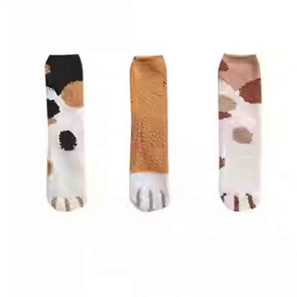 ルームソックス 厚手 猫柄 6足セット 靴下 ソックス かわいい にゃんこ ふわふわ あったか ネコちゃんデザイン もこもこ 冬 レディース プレゼント 3点セットB / フリー グッズ＞ソックス
