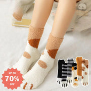 ルームソックス 厚手 猫柄 6足セット 靴下 ソックス かわいい にゃんこ ふわふわ あったか ネコちゃんデザイン もこもこ 冬 レディース プレゼント グッズ＞ソックス