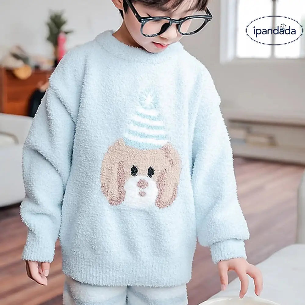 ルームウェア キッズ パジャマ 男の子 女の子 寝巻き 長袖 上下セット 男女兼用 もこもこ キッズ あったか ふわふわ 暖かい 可愛い ベビー＆キッズ＞キッズ