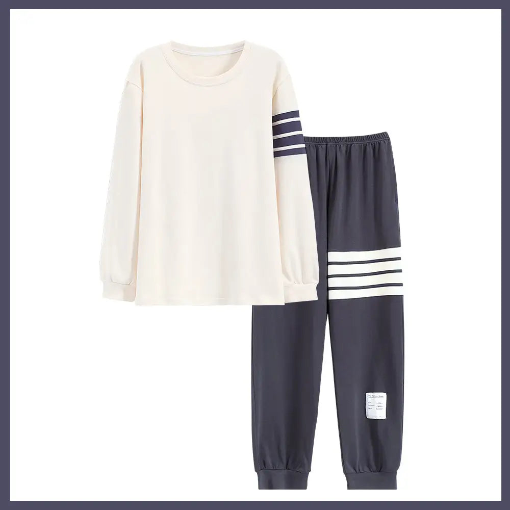 ルームウェア メンズ 上下 パジャマ メンズ 上下セット ホームウェア メンズ 部屋着 長袖 春 秋 冬 柔らかい 修学旅行 高校生 写真通り / L【50~65KG】 メンズ＞セットアップ